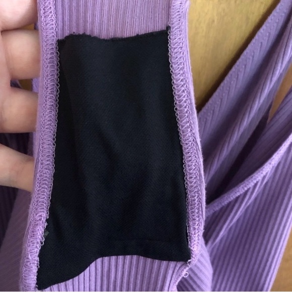 Reformation Purple Bodysuit Tencel Fabric Tie Tank Top y2k - Picture 6 of 8